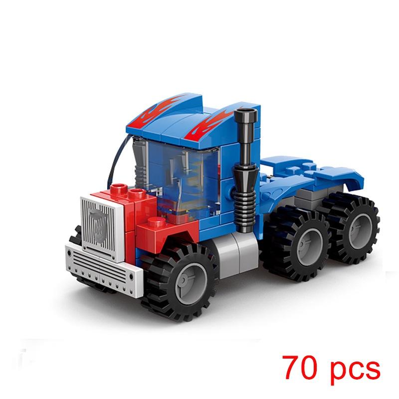 482 шт. 6 в 1, трансформирующий городской автомобиль, технические машины скорой помощи, пожарные полицейские грузовики, модели строительных блоков, кирпич, креативные игрушки, идеи