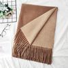 Thickened Solid Color Double Sided Imitation Cashmere Scarf Autumn and Winter Atmosphere Women's High End Versatile Men's Scarf Warm Shawl