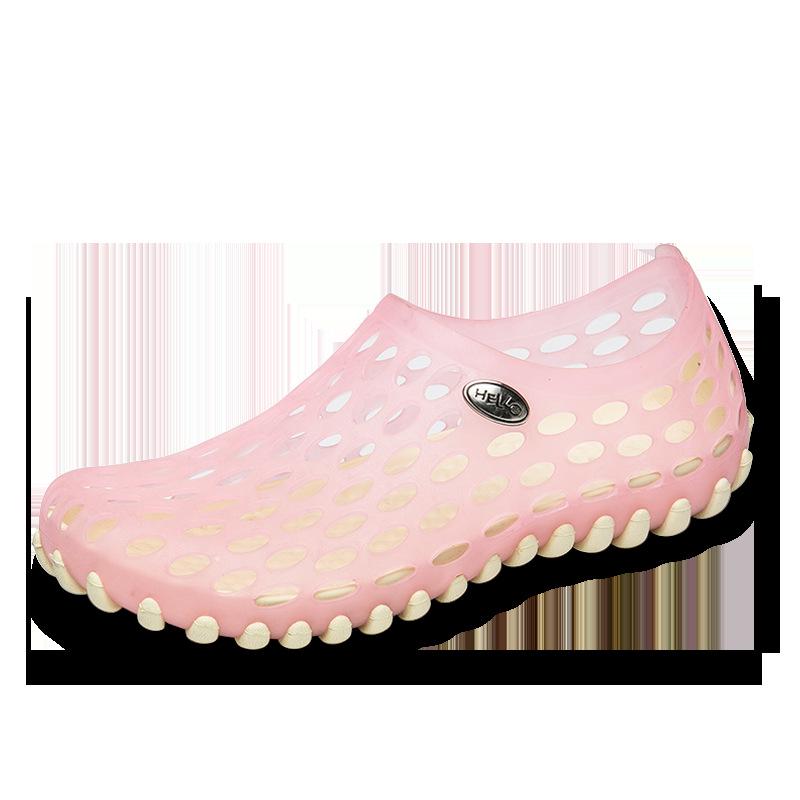 Летняя новая верхняя одежда сумка каблук пляжная обувь полые дырки обувь сандалии дождливый день приморский женские сандалии нескользящая толстая подошва