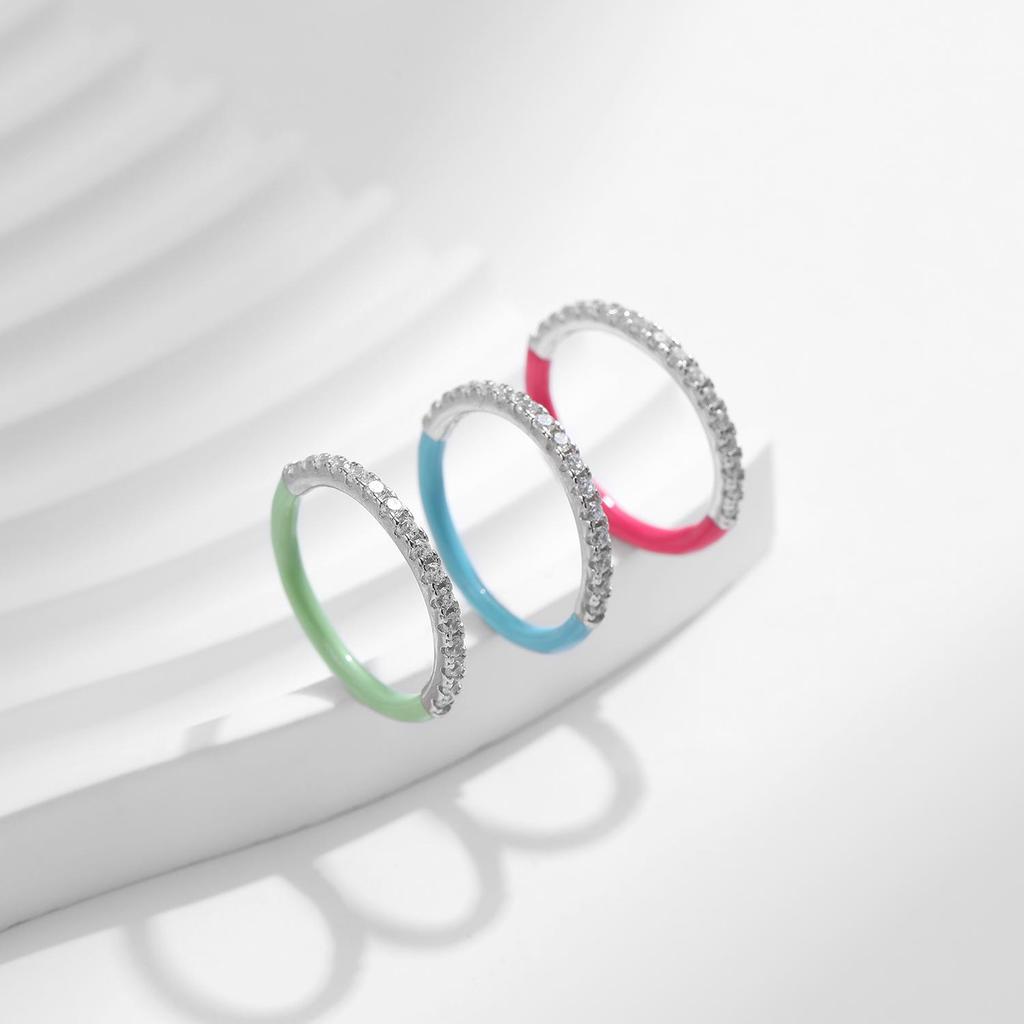 Модиан, настоящее серебро 925 пробы, цветная эмаль, штабелируемое кольцо, модные кольца высокого качества для женщин, вечерние ювелирные изделия