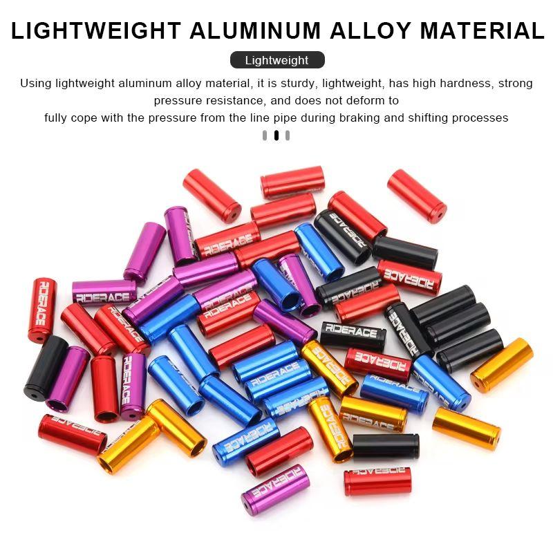 10Pcs/Lot Bicycle Derailleur Cable Housing End Cap Aluminum Alloy 4mm 5mm Bike Shift Brake Cable Ends Line Cap Wire Tube Plugs