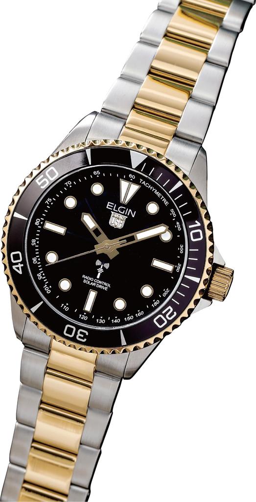 ELGIN Radio Solar Combi Black WatchFK1427TG-BP мужские