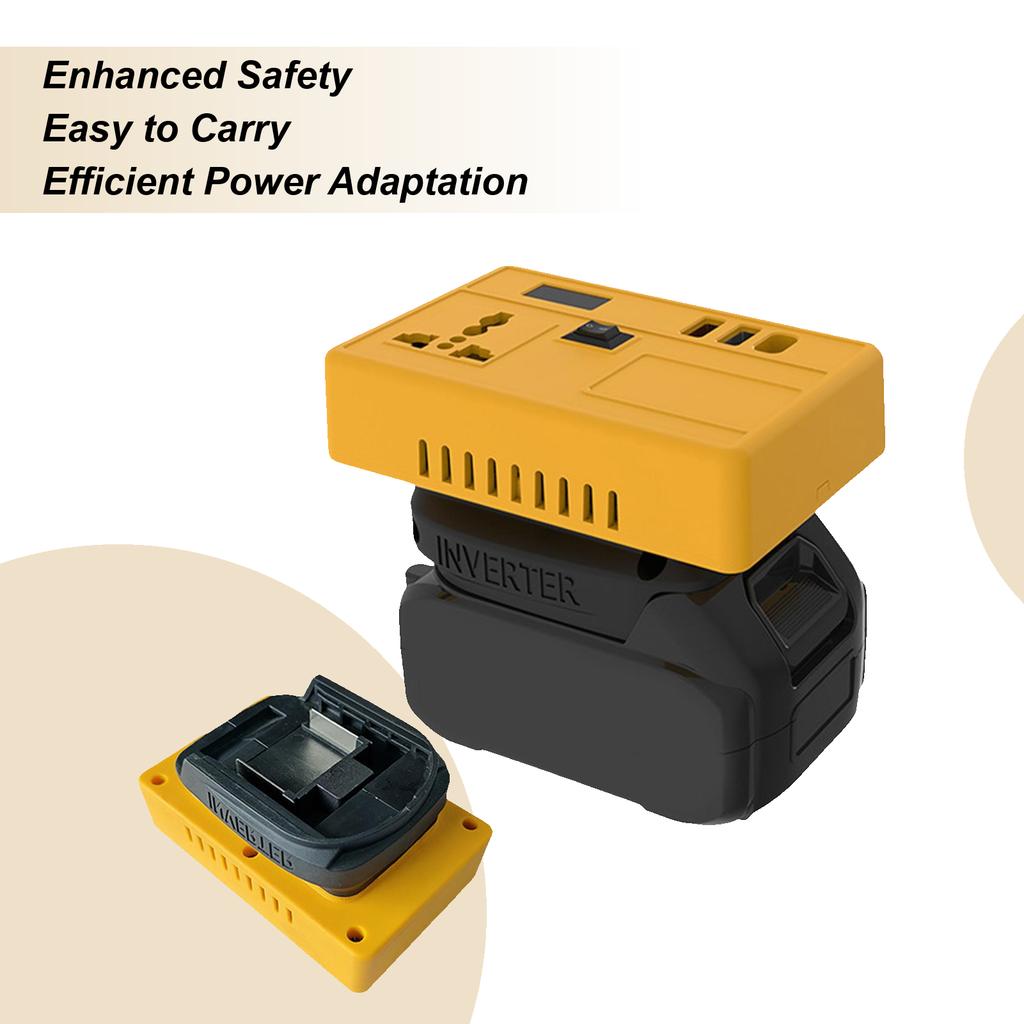 150W Battery Inverter DC 21V To AC 220V Electric Tool Battery Inverter Power Inverter Portable Intelligent Inverter Converter