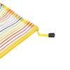 Gifts Rainbow Color Stationery Cosmetic Nylon Zipper Pencil Case Grid Cosmetic Storage Mesh Pen Bag