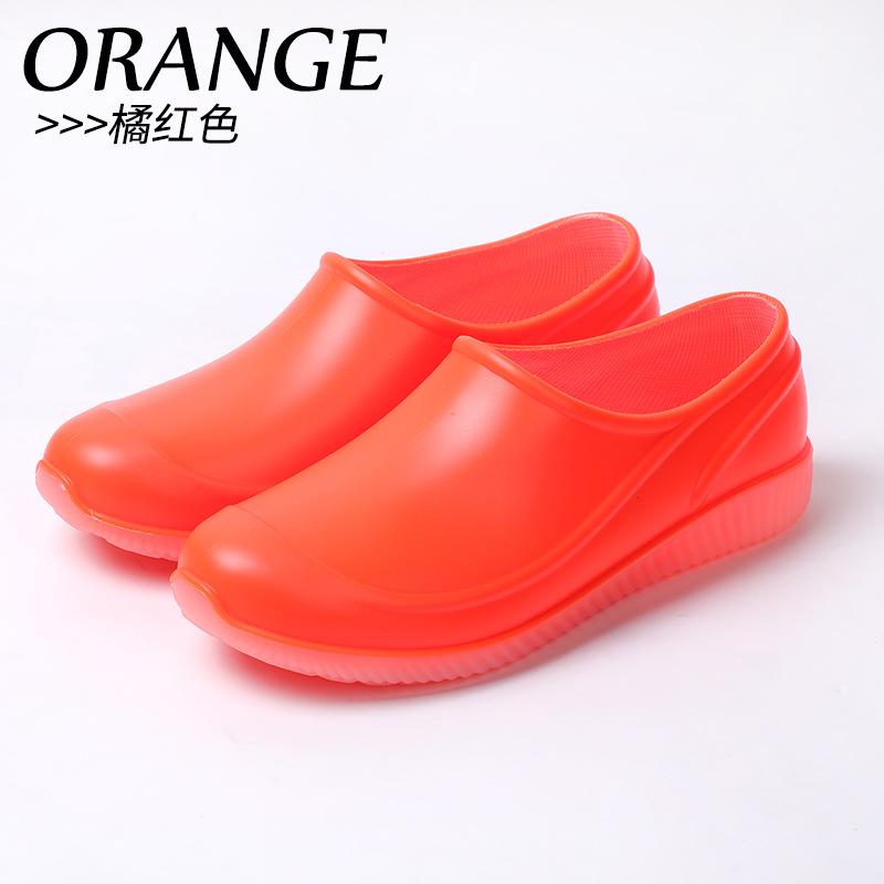Rain Shoes Men's and Women's Fashion Outer Wear Water Shoes Non-slip Rubber Shoes Low-top Summer Reflective Short Rain Boots Kitchen Work