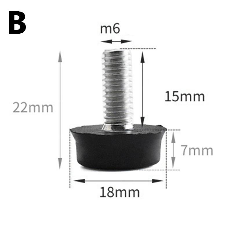 5 шт. Стальные ножки для мебели Противоскользящее основание Ножки для стола Шкафа Подушка Регулируемые Выравнивающие Ножки для пола Ножки для стула Выравниватель Ножки для стола M6 M8 M10