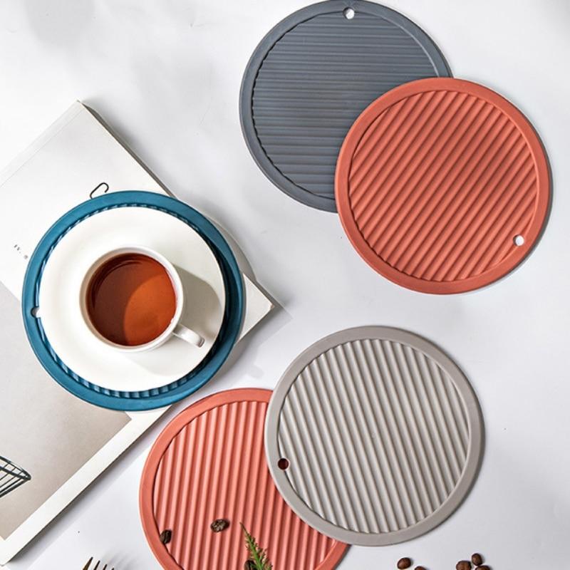 Silicone Trivet Heat Resistant Countertop Placemat Round Table Mat