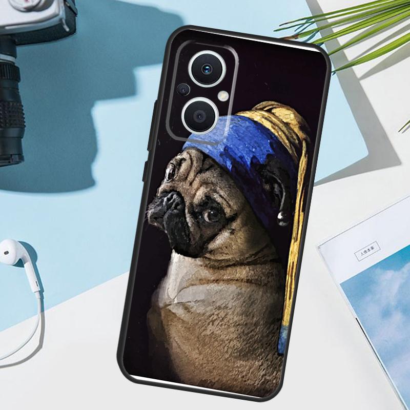 Смешной Чехол с Мопсом для OPPO Reno 8 7 Lite 10 11 12 13 14 Pro 11F 12F 13F 14F OPPO Find X8 X5 X9 Pro Чехол