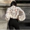 High Neck Stereo Flower Shirt Lace Hollow Out Top Perspective Organza Long Sleeved Trendy French Blouse Smock Women