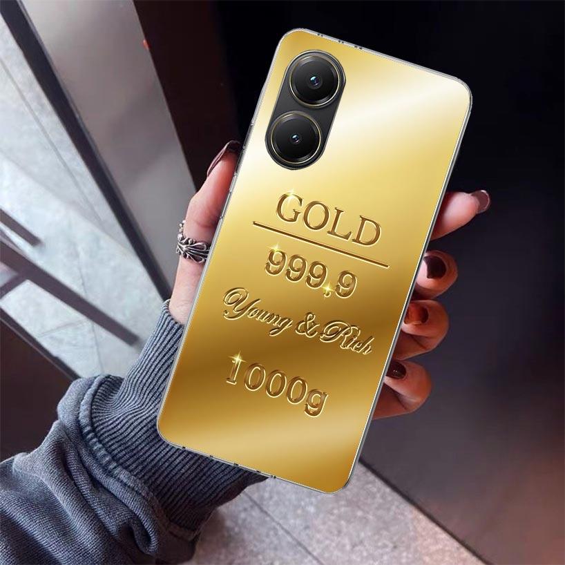 Fine Gold Pattern Printing Phone Case For Xiaomi Poco X7 X6 X5 Pro F7 Ultra Redmi 15C 15 13 13C 12 12C 10 10A 10C 9 9A 9C 9T She