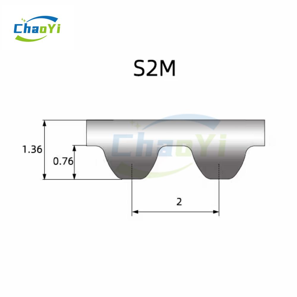 S2M Rubber Timing Belt Length 360 364 368 370 376 380 384 386 388 390 392 394mm Width 4/6/9/10/15mm Synchronous Toothed Belt