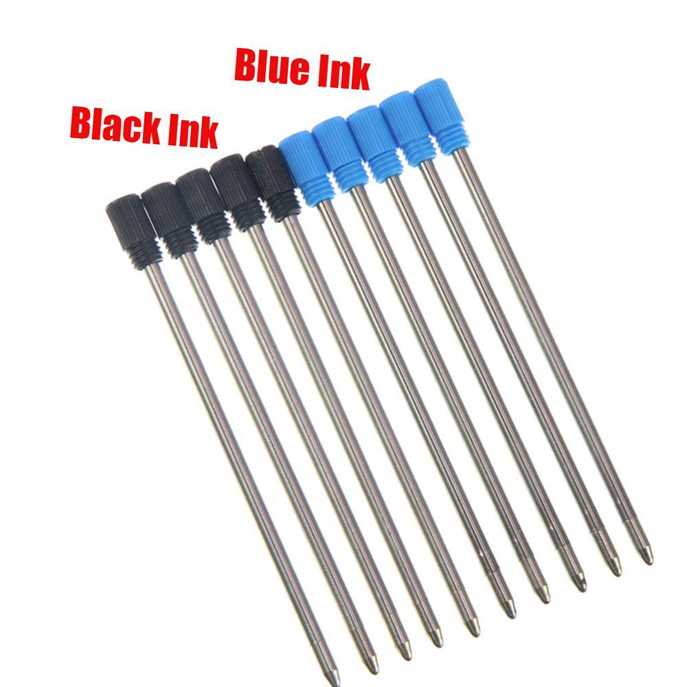 0.5mm School Writing Supplies Office Metal Ballpoint Pen Refills Medium Nib Core Blue/Black Ink