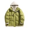 Американская японская ретро корейская версия поддельная двухкомпонентная куртка с капюшоном в гонконгском стиле свободная теплая куртка с капюшоном мужская одежда