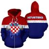 2024 Новые толстовки с капюшоном Croatia Hrvatska Heroe с 3D-принтом на молнии для мужчин, большие толстовки, женские спортивные свитера с капюшоном, одежда Y2k