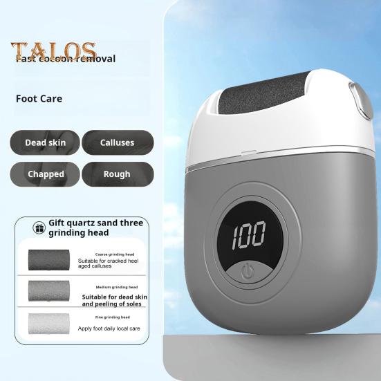 Электрическая шлифовальная машинка для ног, средство для удаления мозолей, аккумуляторный инструмент для педикюра с 3 шлифовальными головками, 2 скоростями, светодиодным дисплеем, гаджет для ухода за ногами для мужчин и женщин, для удаления сухих мозолей