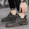 Leather Casual Autumn New Men Shoes Brogue Casual Shoes Men Genuine Leather Shoes Work Boots Business Casual Sneakers