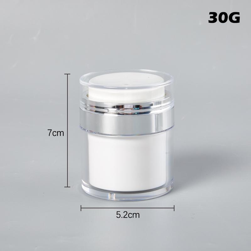 15G 30G 50G Косметическая банка акриловая многоразовая банка для крема вакуумная бутылка пресс-стиль баночка для крема флаконы безвоздушный косметический контейнер