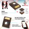 CONTACT'S Genuine Leather Card Holder for Men Aluminum Alloy Wallets with Airtag Slot RFID Blocking Anti-theft Card Wallet Magic Wallet