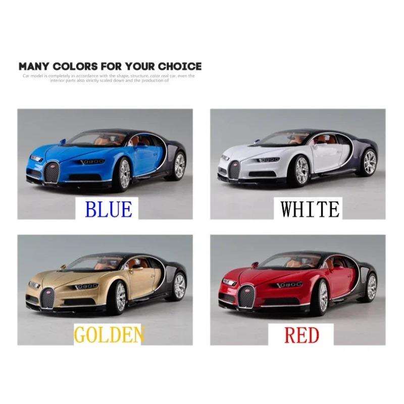 Welly 1/24 Bugatti Chiron Scale Diecast Vehicles High Simulation Model Car Metal Alfa Classic Toy Car For Kids Gift