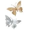 25Cm Sparkling Butterfly Christmas Tree Ornament Handmade Plastic Mesh Elegant Holiday Home Party Decorations