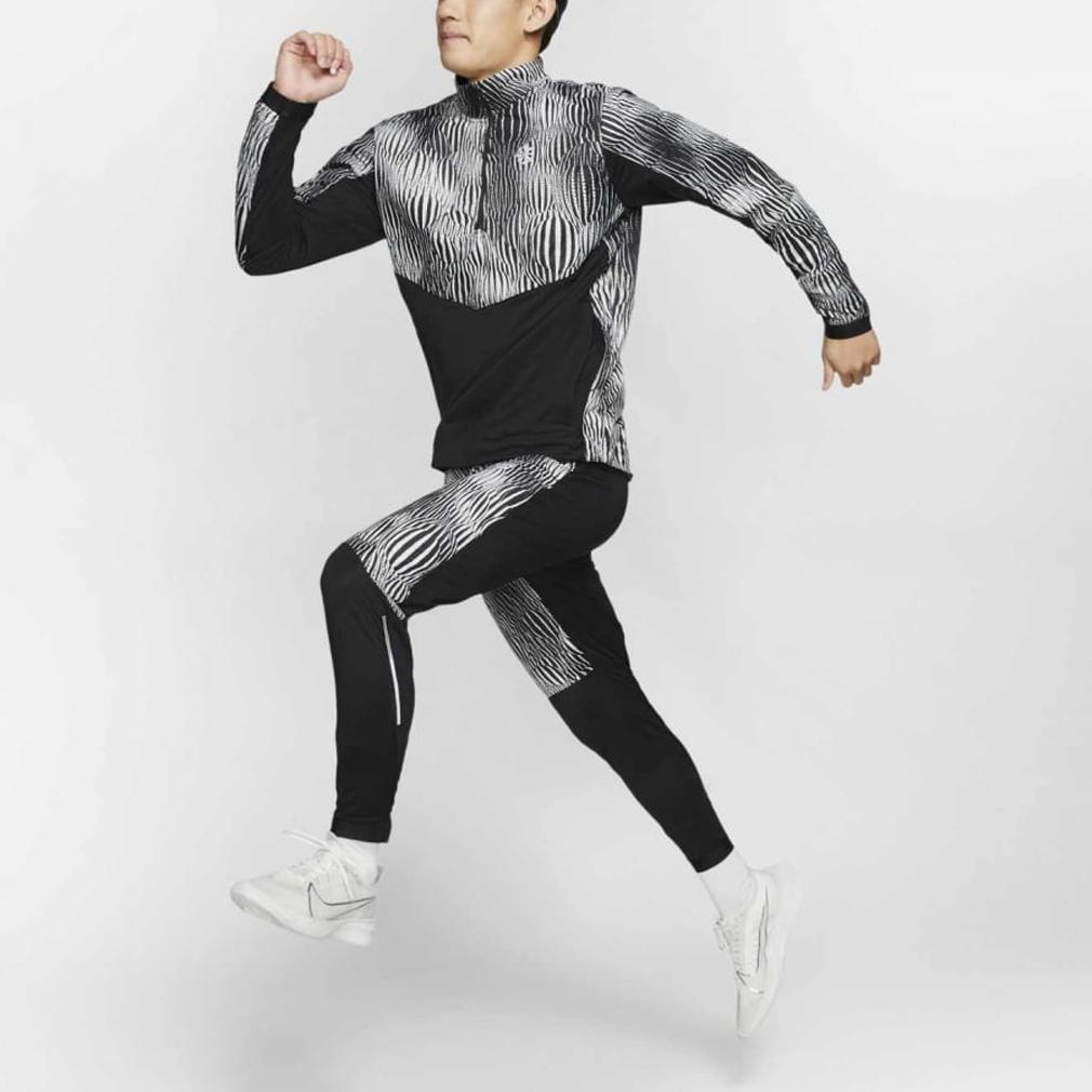 Nike Брюки для бега Phenom со вставками на молнии и манжетах, мужские брюки, серые, черные CJ5710-010