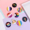 Clothing Tinplate Pins Denim Rainbow Brooch Gay Badge LGBT Brooches Collar Pin