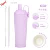 830ml Stainless Steel Vacuum Insulated Tumbler With Ceramic Coating Straw Lid Magnetic Handle Portable Coffee Tea Bubble