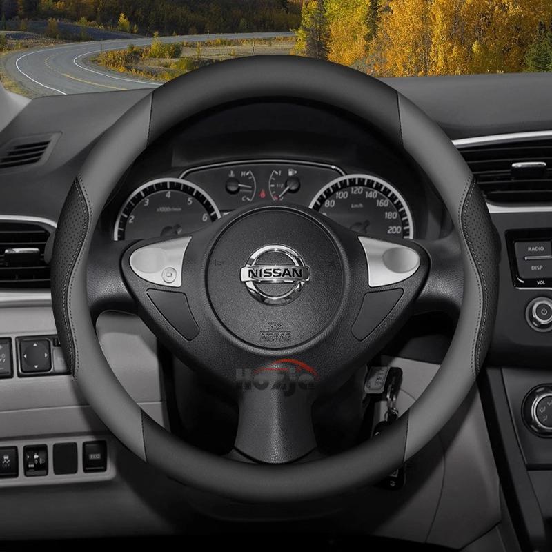 Кожаный чехол на руль автомобиля для Nissan Patrol Y63 Xtrail Kicks Qashqai Versa Sentra Altima Armada 2011 - 2025 Аксессуары