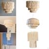 Handcrafted Boho Macrame Pendant Light Fixture for Modern Home Decor