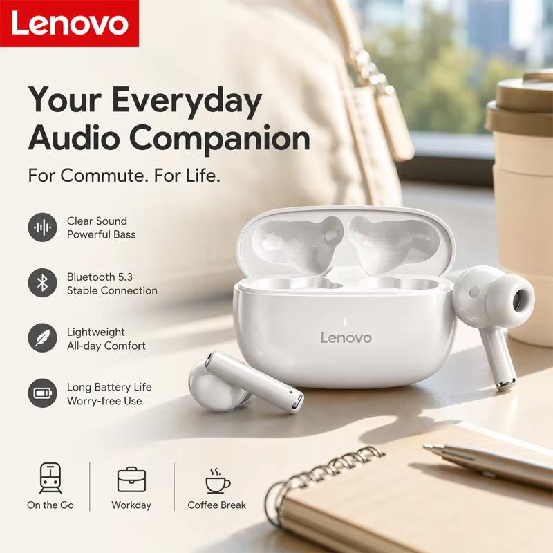 Lenovo TA210 Bluetooth Wireless Headphones Built In Microphone Charging Port Noise Isolating Comfortable Over Ear Headset New