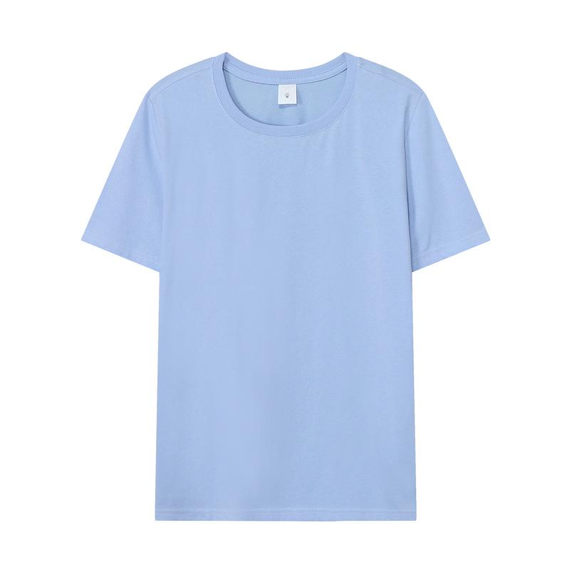 Футболка унисекс 190G Loose Ice Silk Cotton с коротким рукавом - однотонная, мягкий базовый топ