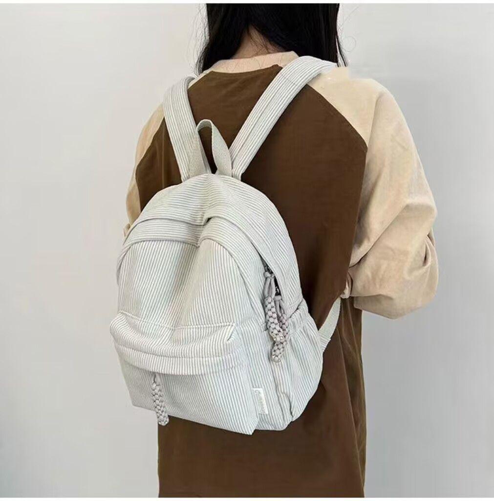 Стильный вельветовый легкий рюкзак: Дорожная, школьная и студенческая сумка для поездок