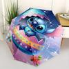 Автоматический открывающийся и закрывающийся зонт Stitch, 8 ребер, ветрозащитный, портативный, складной, подходит для повседневных и деловых выходов, для подарков07120