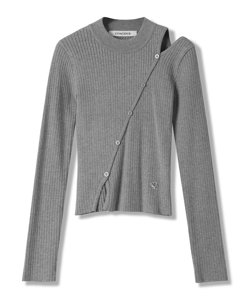 VIVACIOUS Esme Hole Button Knit - 5Col