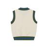 Kangol Kids V Neck Cable Knit Vest iVory Sa 0101