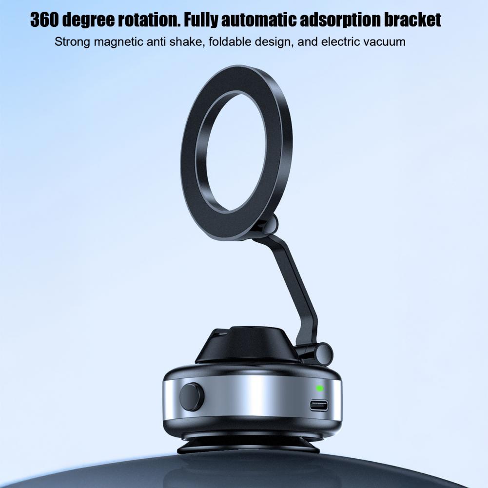 360 Degree Phone Mount Mobile Phone Holder Vacuum Suction Car Phone Holder with 360° Rotation Foldable Magnetic for Dashboard