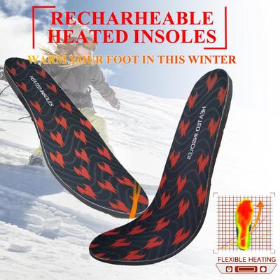 Водонепроницаемые стельки с подогревом, аккумуляторная батарея емкостью 2000 мАч со светодиодным дистанционным управлением, термогрелка для ног для мужчин и женщин, зимние виды спорта на открытом воздухе