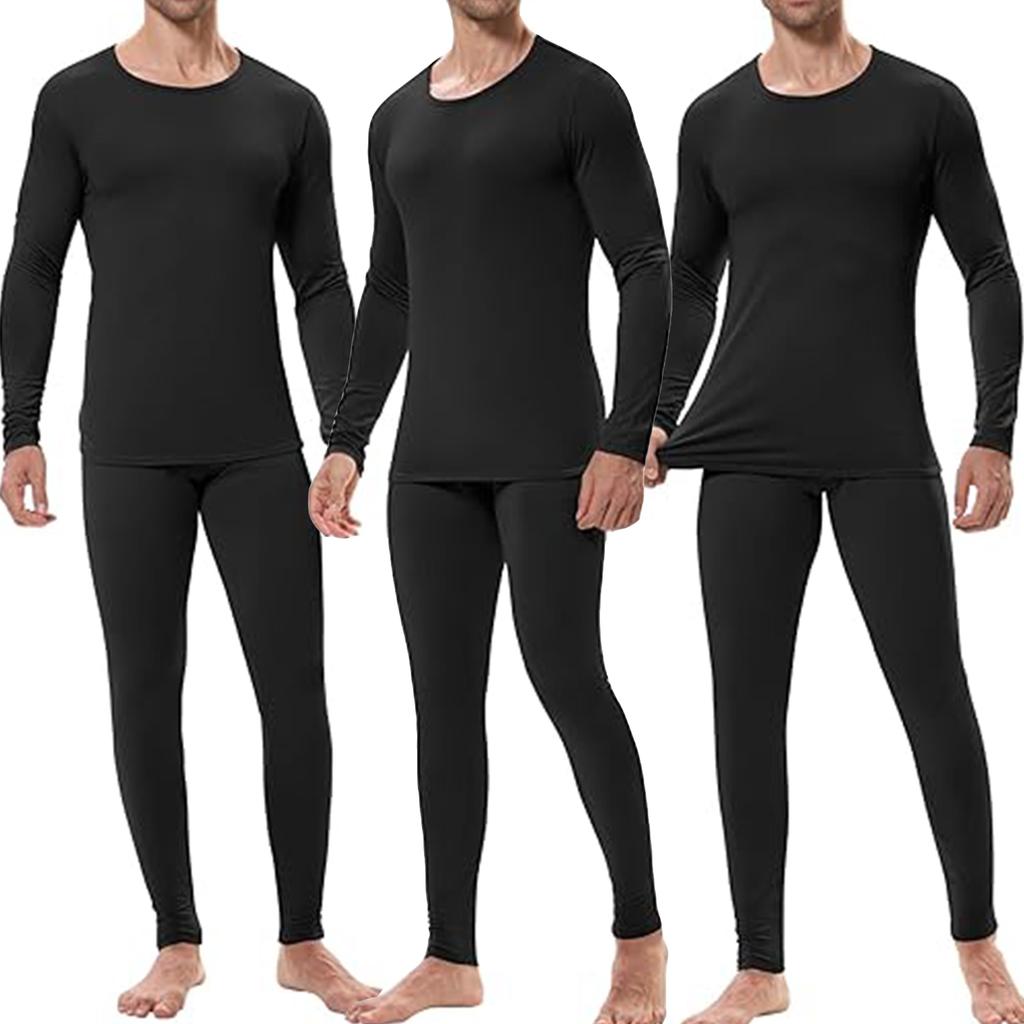 Термобелье Теплый базовый слой Рубашки Компрессионные длинные кальсоны Комплект для мужчин Холодная погода Зима Длинные рукава Удобные брюки Мягкий верх