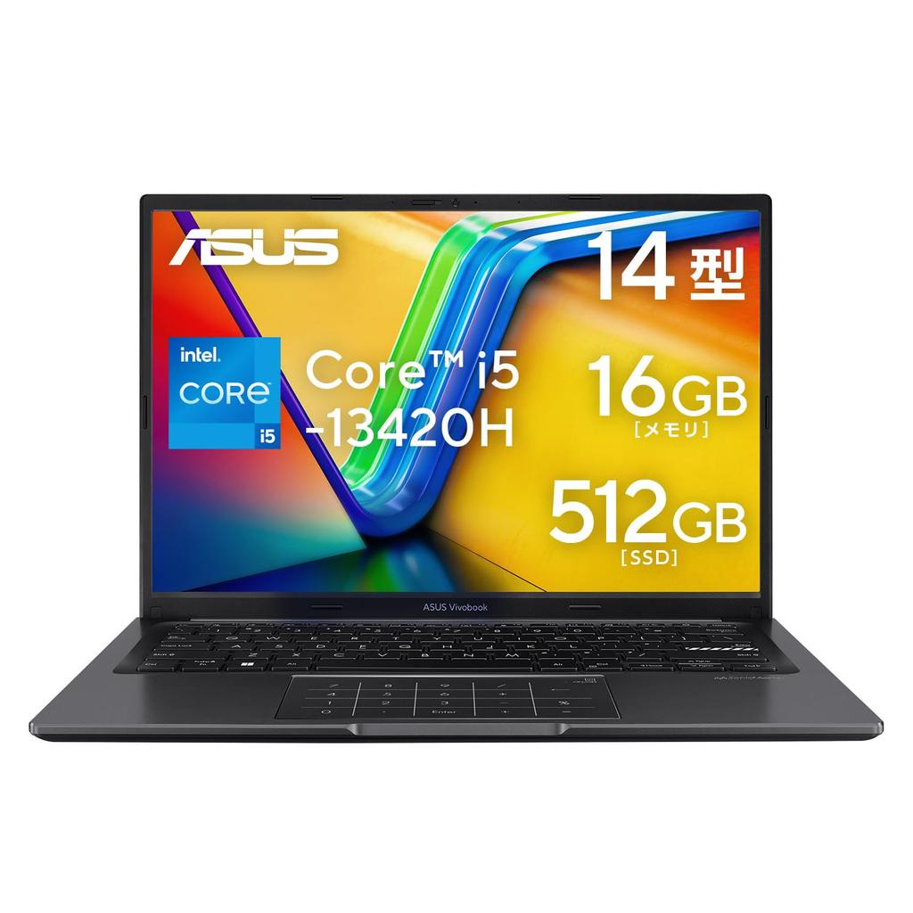 ASUS Vivobook 14 X1405VA Intel Core I5 16GB 512GB WPS Windows Battery Indie Includes PC Game Pass Subscription 14-inch Laptop, 13420H, Memory, SSD,