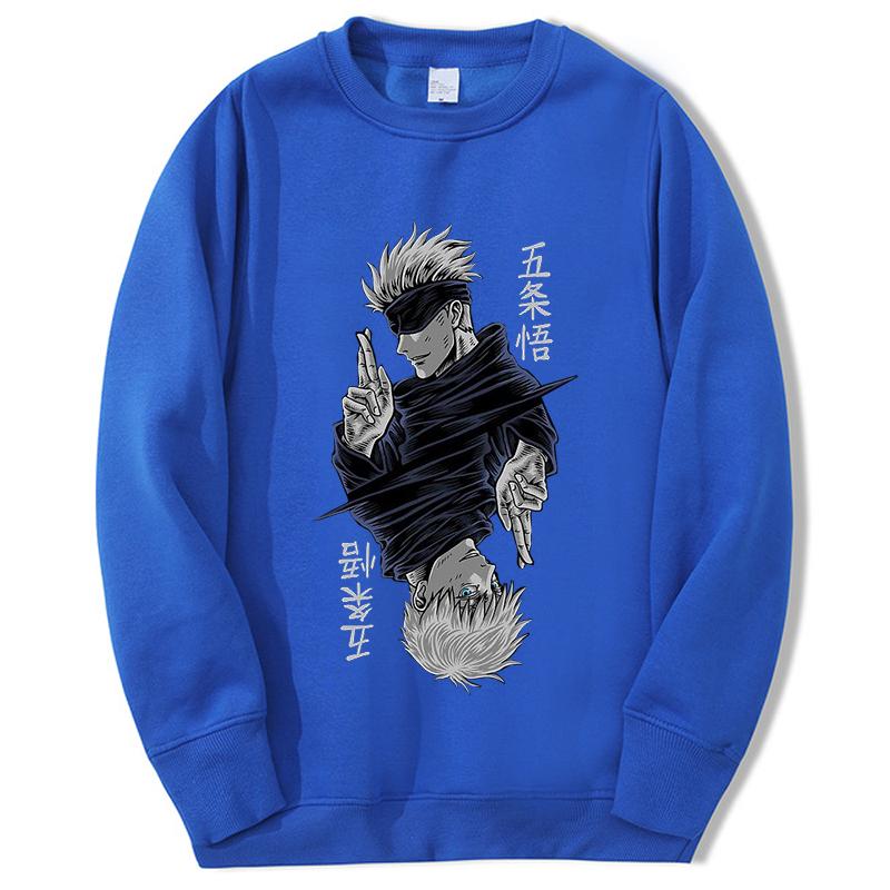Толстовки Jujutsu Kaisen, аниме Gojo Satoru, аниме, мужские и женские пуловеры с капюшоном и графикой, модные пуловеры больших размеров Sudaderas Hombre
