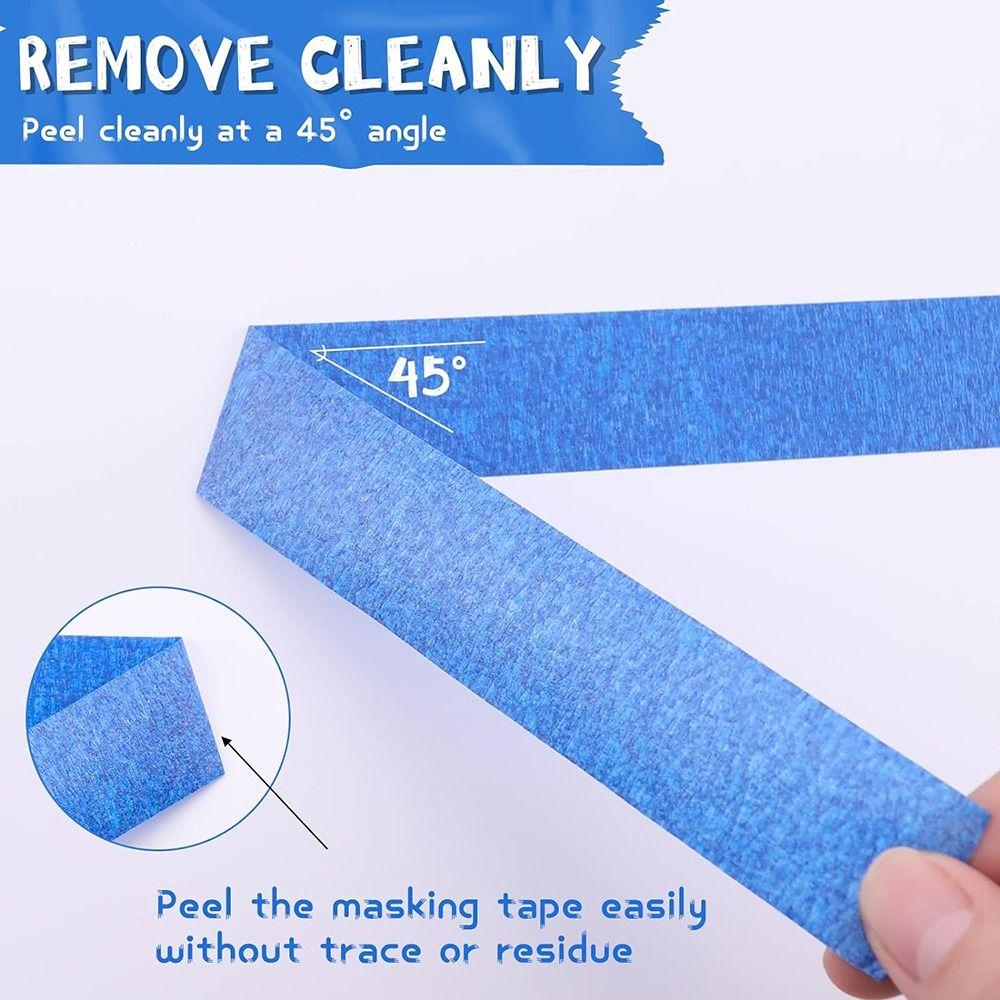Blue Painting Masking Tape Temperature Resistance Clean Release Paper Decor Craft