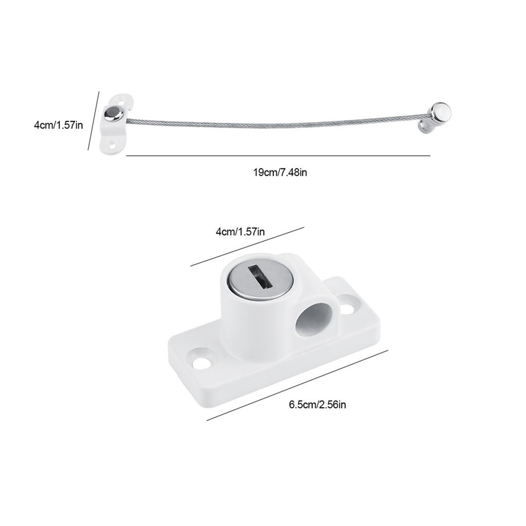 Безопасность детей, ограничитель открывания окон и дверей, тросовый замок 19 см, гибкий провод, белый