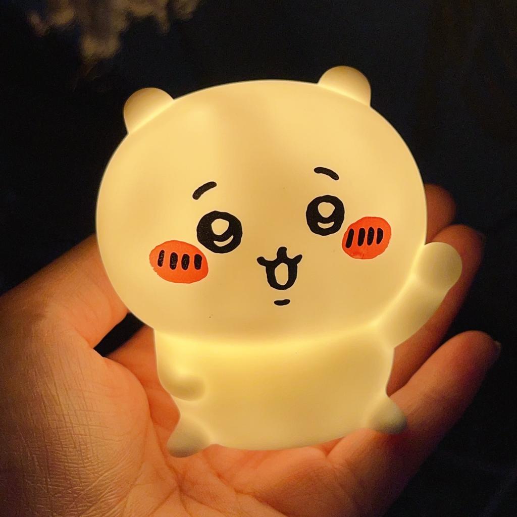 Chiikawa Desktop Cartoon Ornaments Cute Hachiware Usaki Glue Doll Night Light Glowing Toys Super Cute and Creative