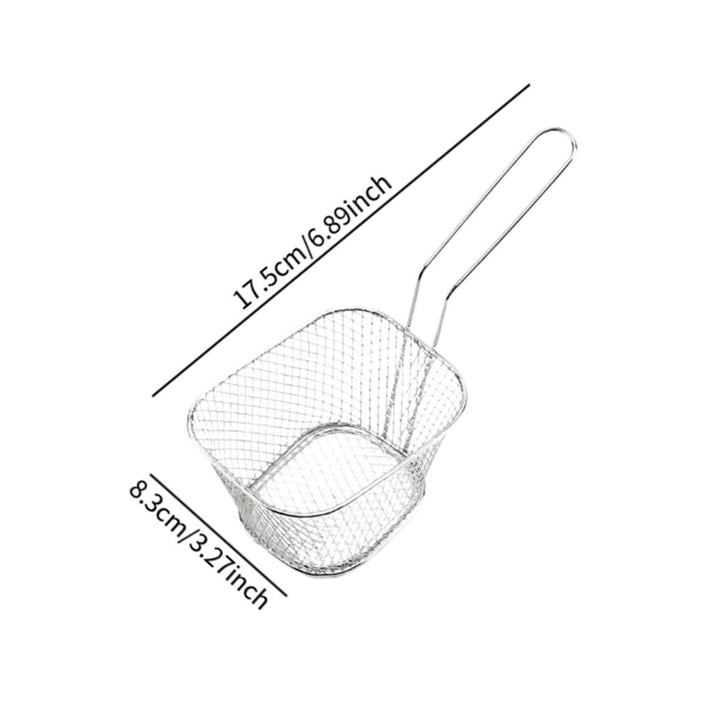 Stainless Steel French Fries Basket Mesh Kitchen Frying Tools Chips Fryer Cooking Frying Basket Strainer