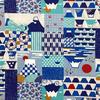 Kyoyu Made in Japan Goshuin-cho (Stamp Book) Case, Drawstring Bag, 100% Cotton, Approx. 26.5×18cm, E