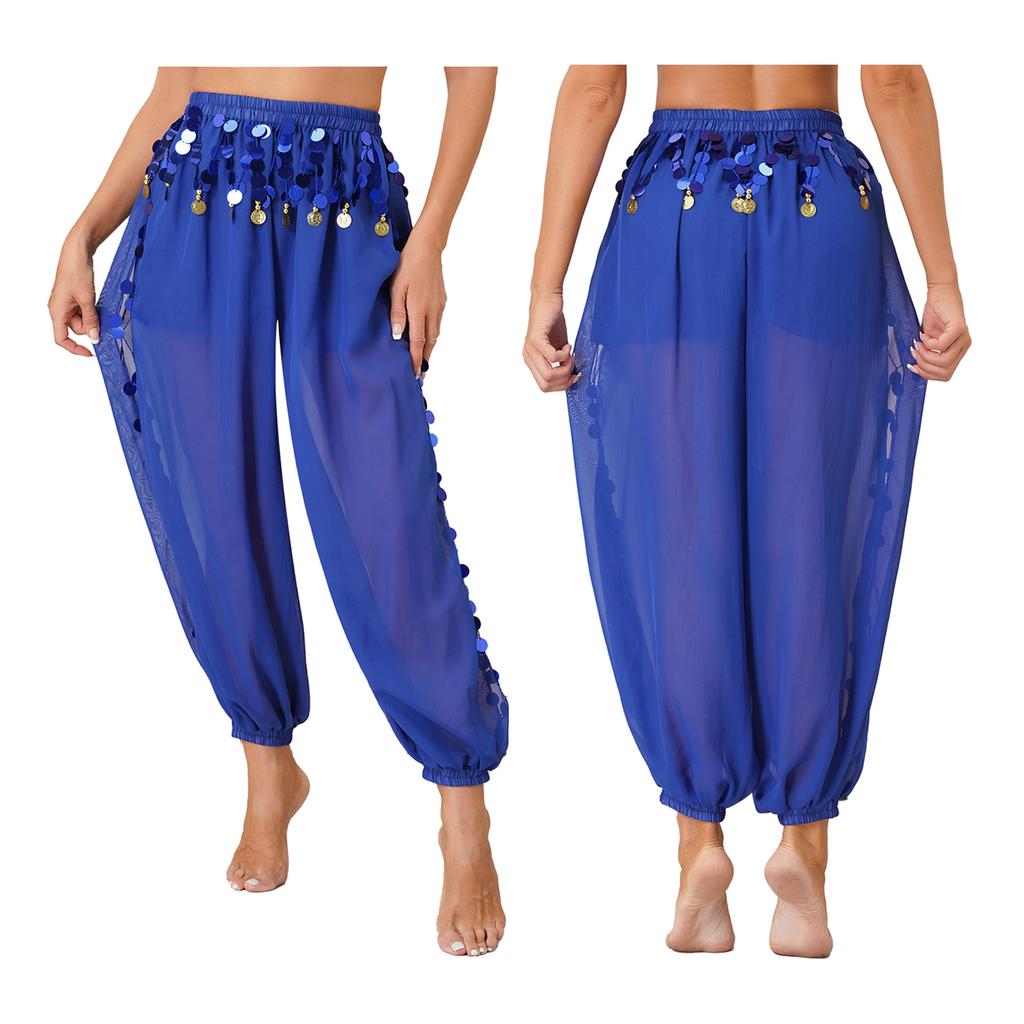 Женские брюки для танца живота, шаровары-фонарики, индийский танцевальный костюм