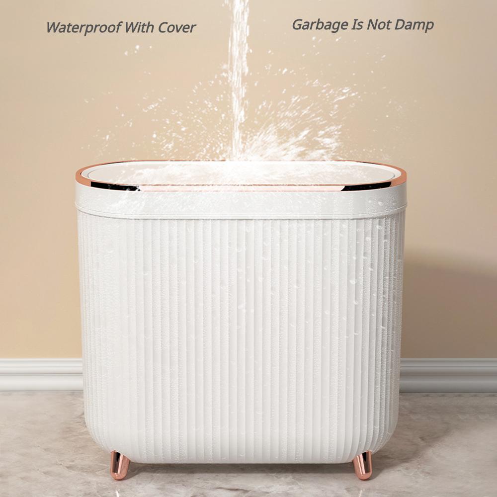 Пресс-тип мусорное ведро с ножками, мусорное ведро для ванной, туалета, водонепроницаемый золотой боковой мусорный бак с крышками, товары для дома и офиса