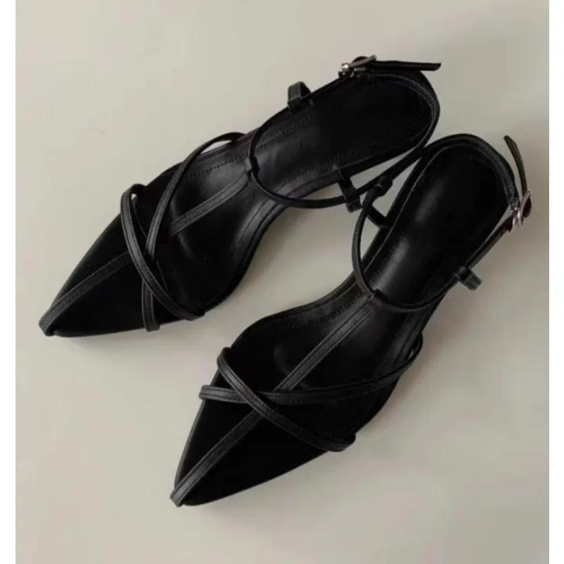 Женские сандалии Лето Новая мода Узкий ремешок Женские гладиаторские туфли Тонкий низкий каблук Ремешок на щиколотке Туфли для платья и вечеринки