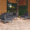 Day and Night - Day and Night Garden Furniture 4 Pieces with Solid Pine Wood Cushions