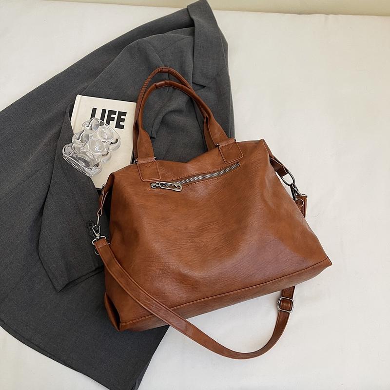 Женская сумка, большая вместительная сумка-тоут, мягкая кожаная сумка через плечо